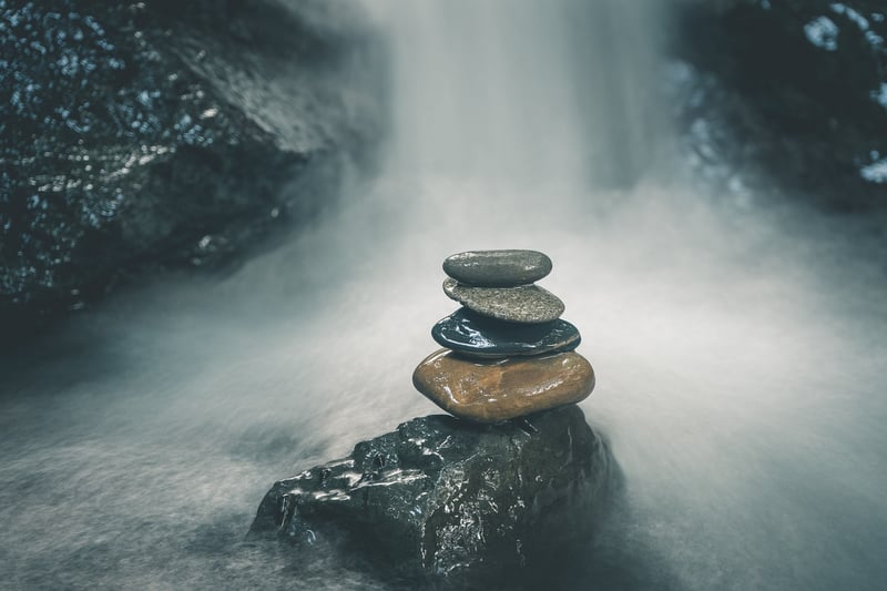 Balancing zen stones